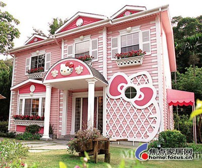 超可愛(ài)粉色HelloKitty別墅